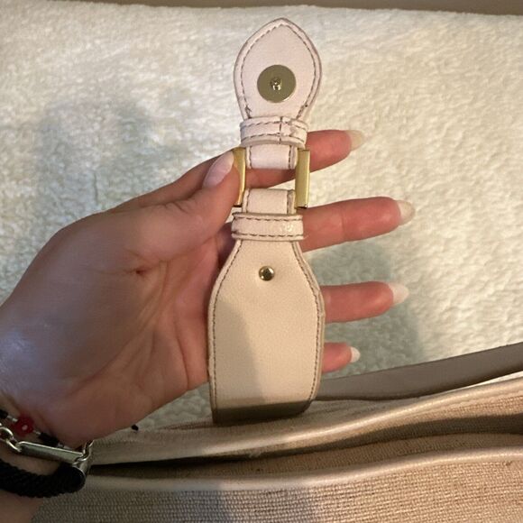 Vintage 90s Etienne Aigner Shoulder Bag Neutral Beige Textured Jute Barbiecore - Picture 7 of 16